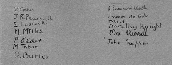 The Companions - signatures