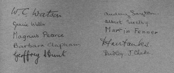 Pioneers - signatures