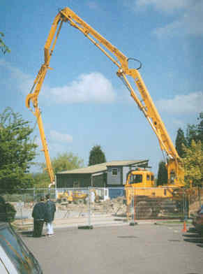 Concrete pumping system.